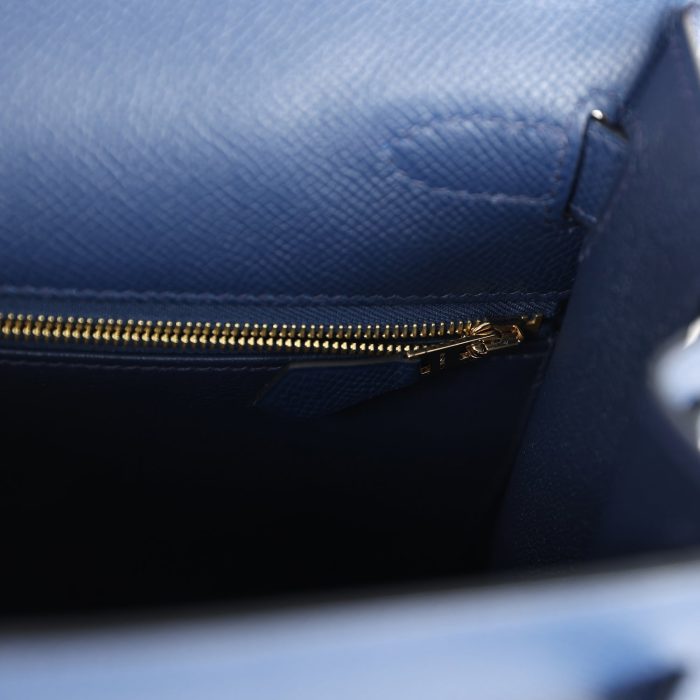 Handmade HKS 28 Bleu Navy Epsom Gold Hardware - 图片 9