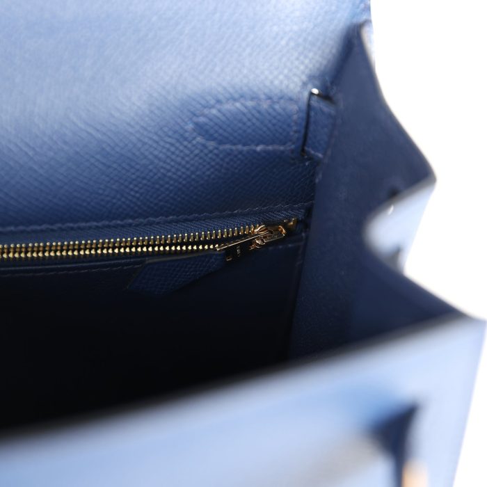 Handmade HKS 28 Bleu Navy Epsom Gold Hardware - 图片 10