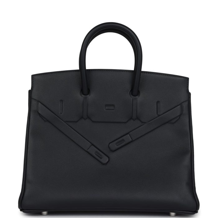 Handmade Bag HB 25 Shadow Black Swift Palladium Hardware