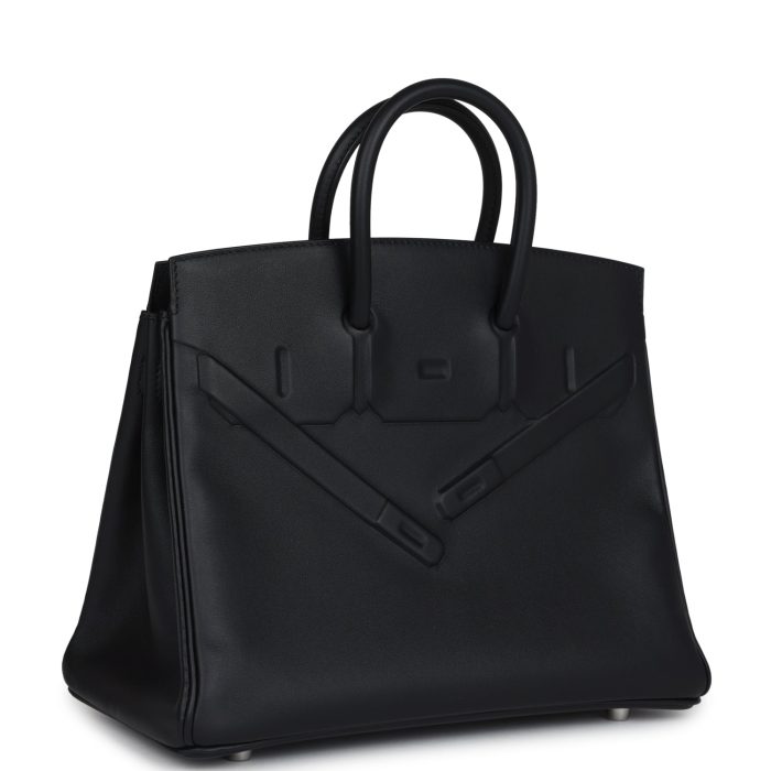 Handmade Bag HB 25 Shadow Black Swift Palladium Hardware - 图片 2