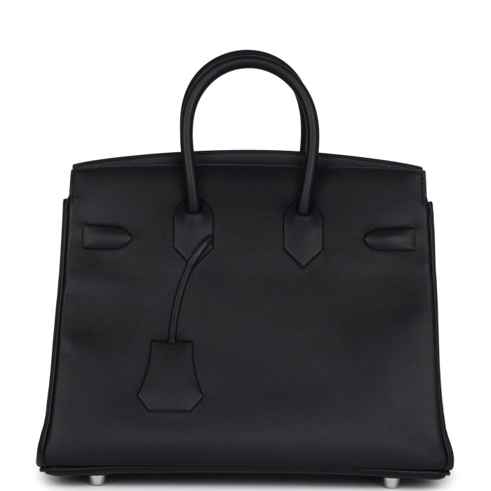 Handmade Bag HB 25 Shadow Black Swift Palladium Hardware - 图片 4