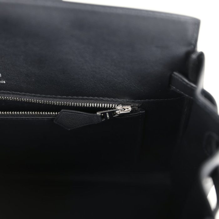 Handmade Bag HB 25 Shadow Black Swift Palladium Hardware - 图片 8