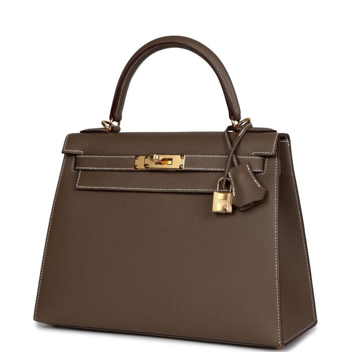 Handmade HKS 28 Etoupe Epsom Gold Hardware - 图片 3