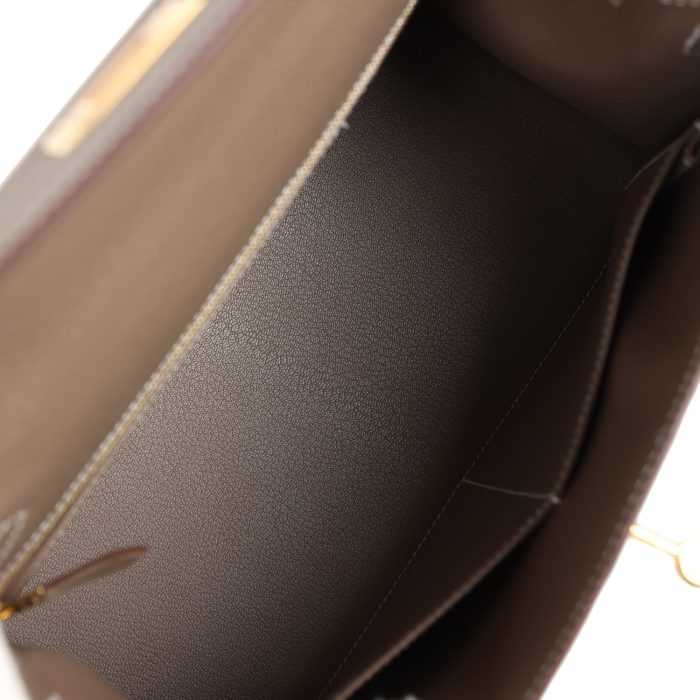Handmade HKS 28 Etoupe Epsom Gold Hardware - 图片 8