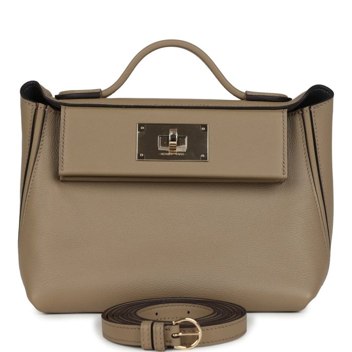 Handmade bag Mini Beige Marfa Verso Evercolor and Swift Permabrass Hardware