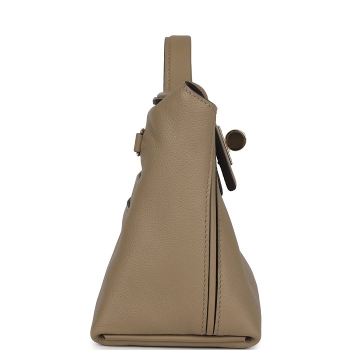 Handmade bag Mini Beige Marfa Verso Evercolor and Swift Permabrass Hardware - 图片 4
