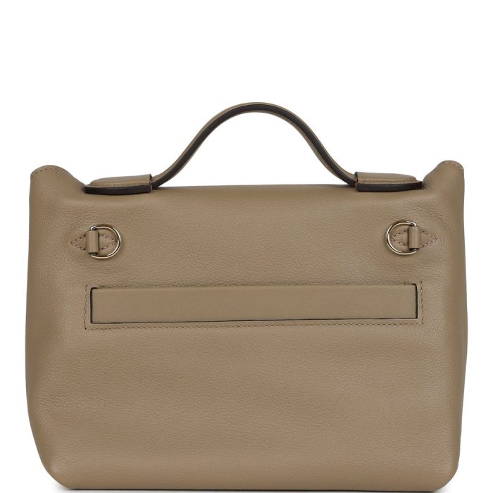 Handmade bag Mini Beige Marfa Verso Evercolor and Swift Permabrass Hardware - 图片 5