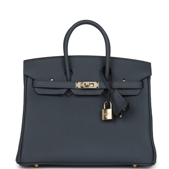 Handmade Bag HB 25 Gris Misty Togo Permabrass Hardware