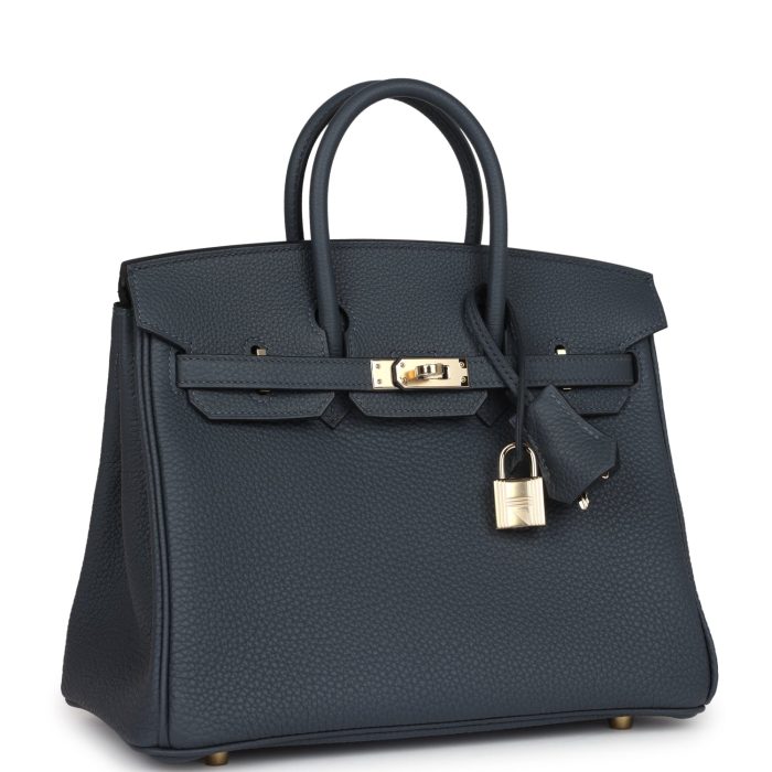 Handmade Bag HB 25 Gris Misty Togo Permabrass Hardware - 图片 2