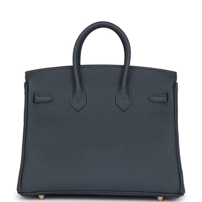Handmade Bag HB 25 Gris Misty Togo Permabrass Hardware - 图片 4