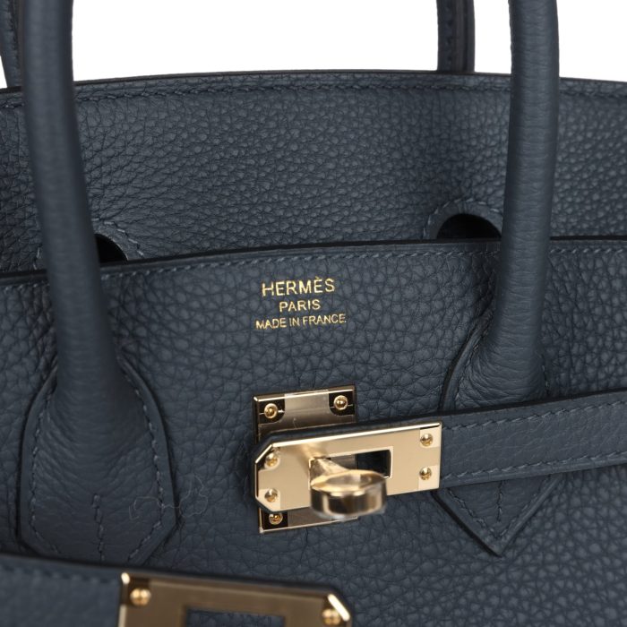 Handmade Bag HB 25 Gris Misty Togo Permabrass Hardware - 图片 6