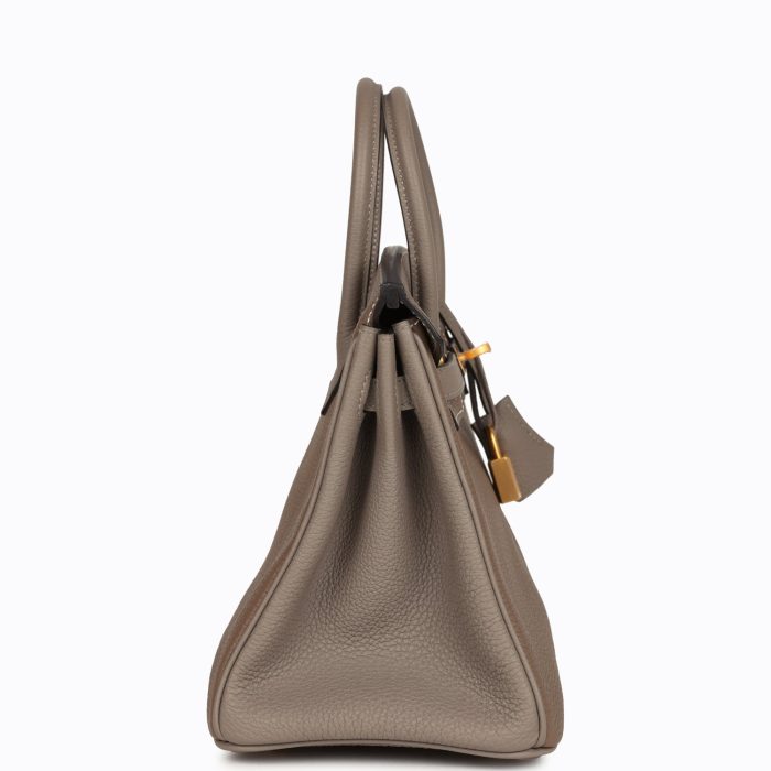 Handmade Bag HSOB(HSS) 25 Etoupe and Etain Togo Brushed Gold Hardware - 图片 3
