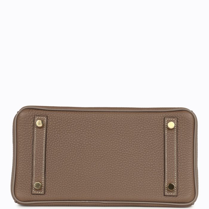 Handmade Bag HSOB(HSS) 25 Etoupe and Etain Togo Brushed Gold Hardware - 图片 5
