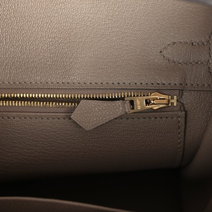 Handmade Bag HSOB(HSS) 25 Etoupe and Etain Togo Brushed Gold Hardware - 图片 8