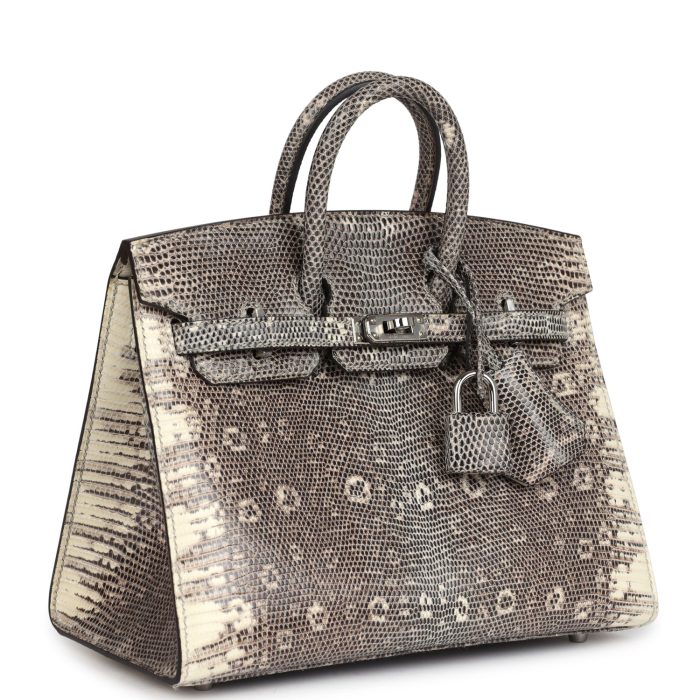 Handmade Bag HB Sellier 20 Ombre Varanus Salvator Lizard Palladium Hardware - 图片 2