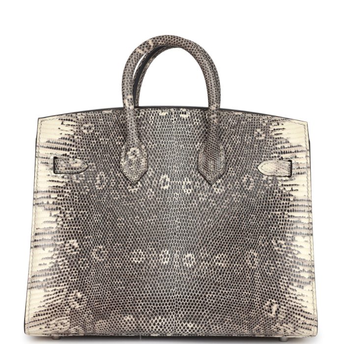 Handmade Bag HB Sellier 20 Ombre Varanus Salvator Lizard Palladium Hardware - 图片 4