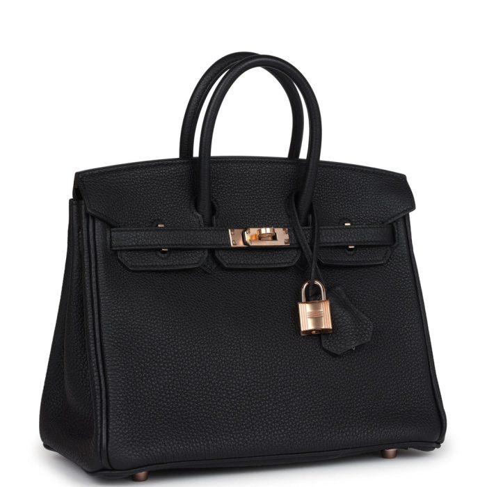 Handmade Bag HB 25 Black Togo Rose Gold Hardware - 图片 2
