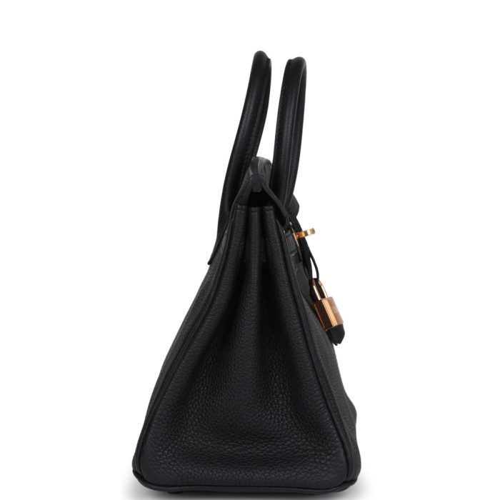 Handmade Bag HB 25 Black Togo Rose Gold Hardware - 图片 3