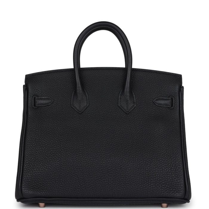 Handmade Bag HB 25 Black Togo Rose Gold Hardware - 图片 4