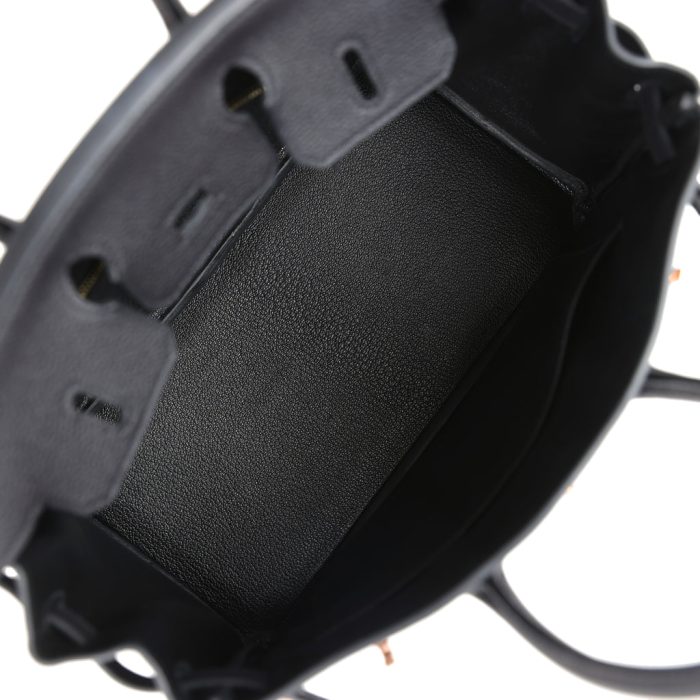 Handmade Bag HB 25 Black Togo Rose Gold Hardware - 图片 7