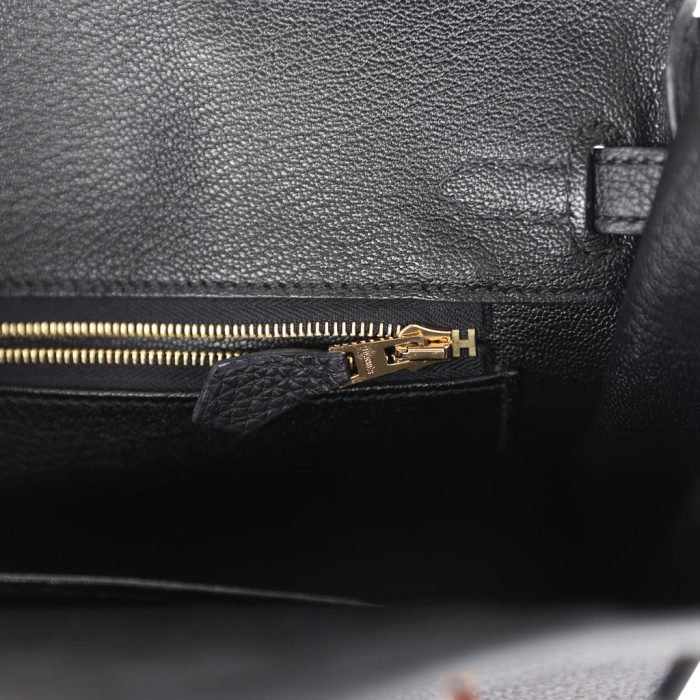 Handmade Bag HB 25 Black Togo Rose Gold Hardware - 图片 8