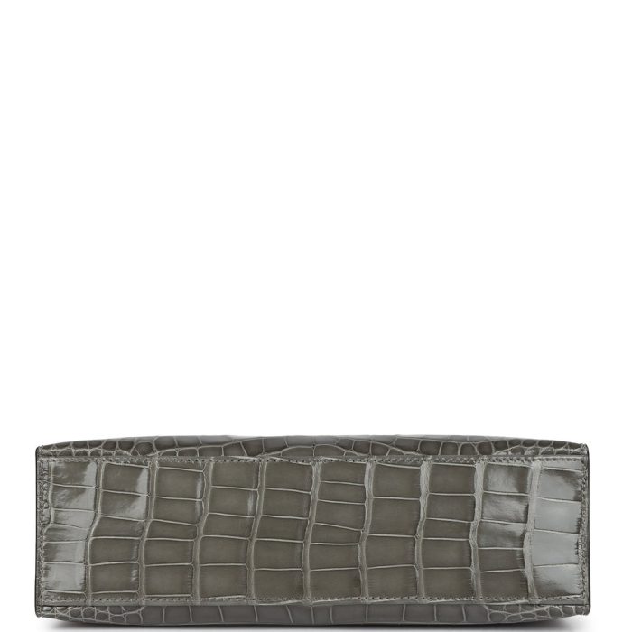 Handmade HKP Gris Ciment Shiny Alligator Palladium Hardware：圖片 5