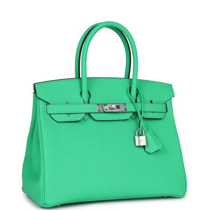 Handmade Bag HB 30 Vert Comics Togo Palladium Hardware - 图片 2