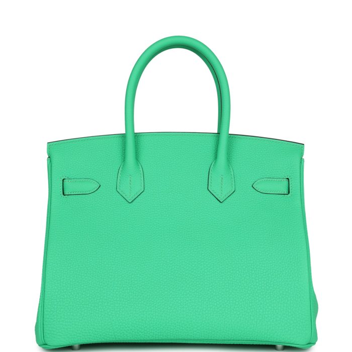 Handmade Bag HB 30 Vert Comics Togo Palladium Hardware - 图片 4