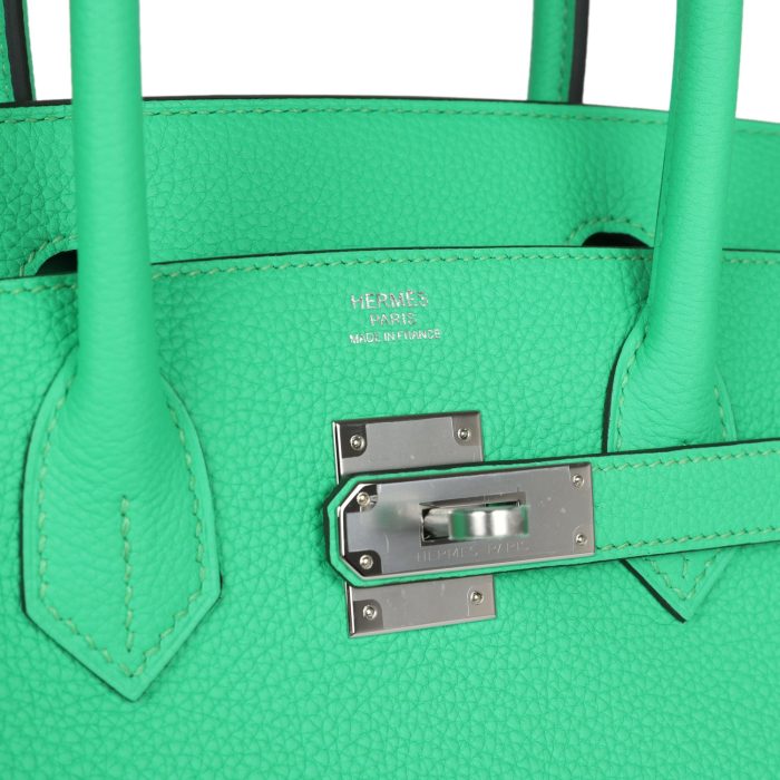 Handmade Bag HB 30 Vert Comics Togo Palladium Hardware - 图片 6