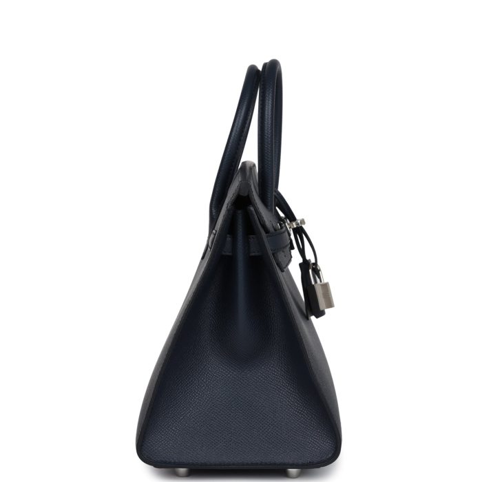 Handmade Bag HB 25 Bleu Indigo Epsom Palladium Hardware - 图片 3