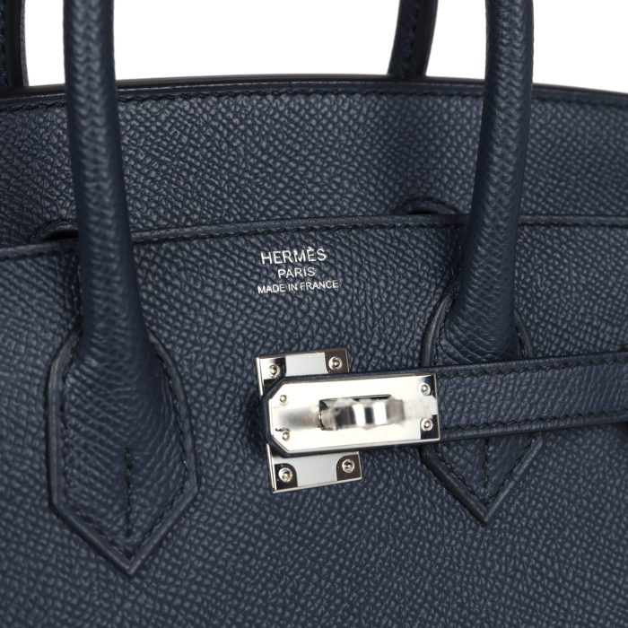 Handmade Bag HB 25 Bleu Indigo Epsom Palladium Hardware - 图片 6