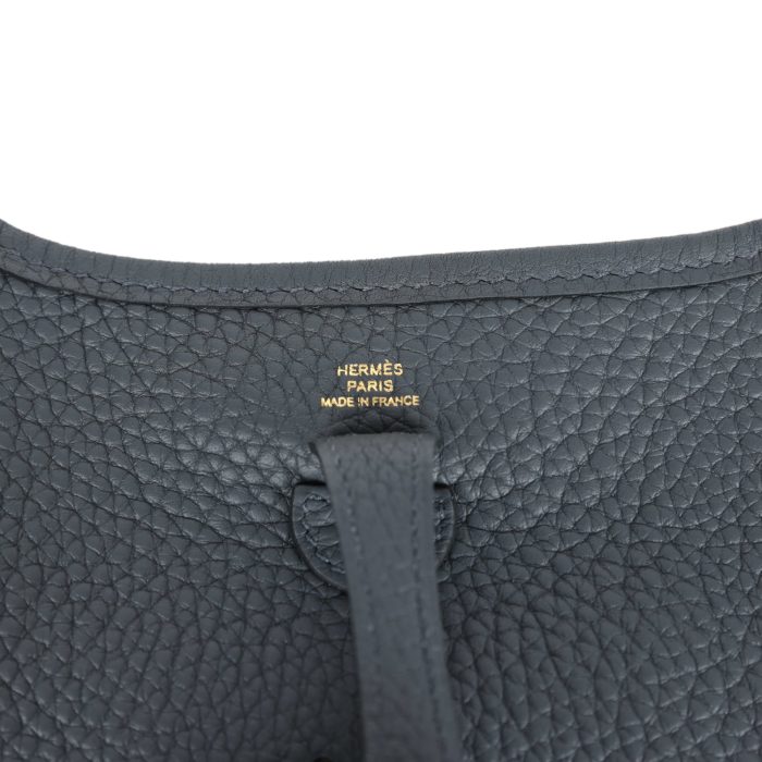 Handmade Bag HE TPM Gris Misty Clemence Permabrass Hardware - 图片 7