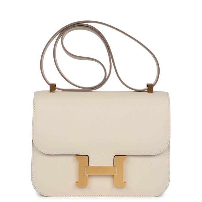 Handmade Bag HC 1-24 Craie Epsom Brushed Gold Hardware