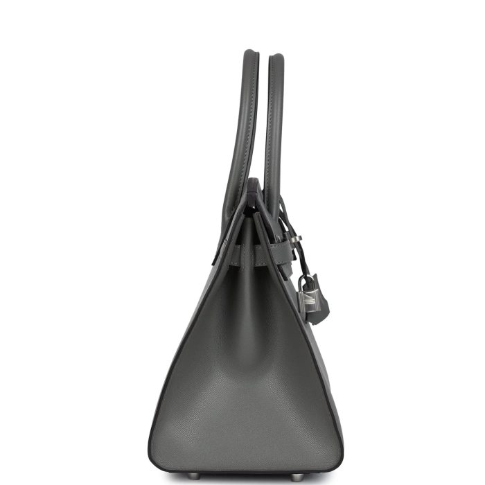 Handmade Bag HB Sellier 30 Gris Meyer Madame Palladium Hardware - 图片 3
