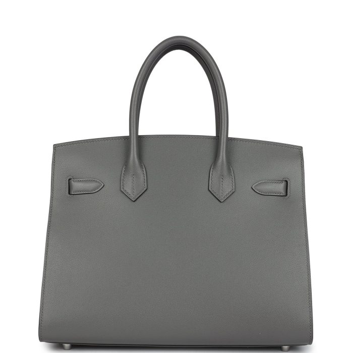 Handmade Bag HB Sellier 30 Gris Meyer Madame Palladium Hardware - 图片 4