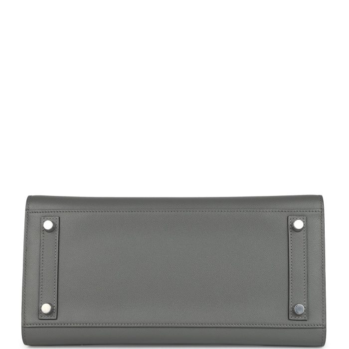 Handmade Bag HB Sellier 30 Gris Meyer Madame Palladium Hardware - 图片 5