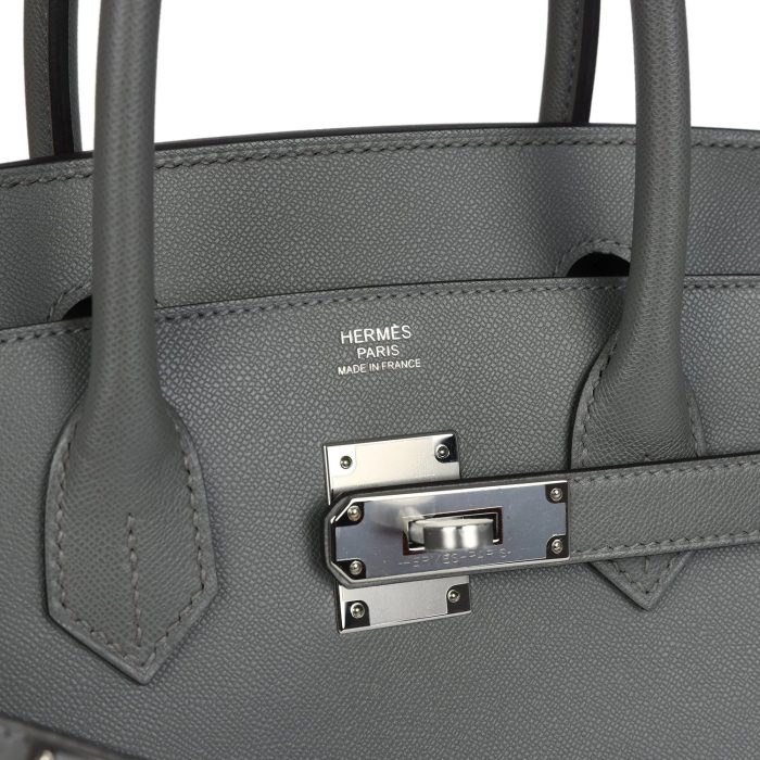 Handmade Bag HB Sellier 30 Gris Meyer Madame Palladium Hardware - 图片 6