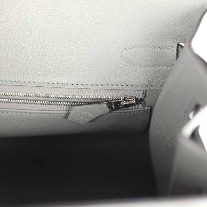 Handmade Bag HB Sellier 30 Gris Meyer Madame Palladium Hardware - 图片 8