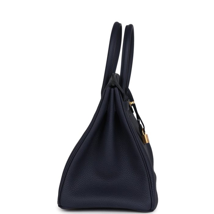 Handmade Bag HB 35 Bleu Nuit Togo Gold Hardware - 图片 3