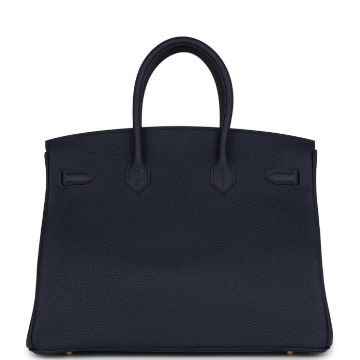 Handmade Bag HB 35 Bleu Nuit Togo Gold Hardware - 图片 4