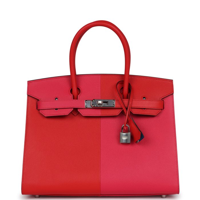 Handmade Bag HCBS 30 Rouge De Coeur and Rose Extreme Epsom Palladium Hardware