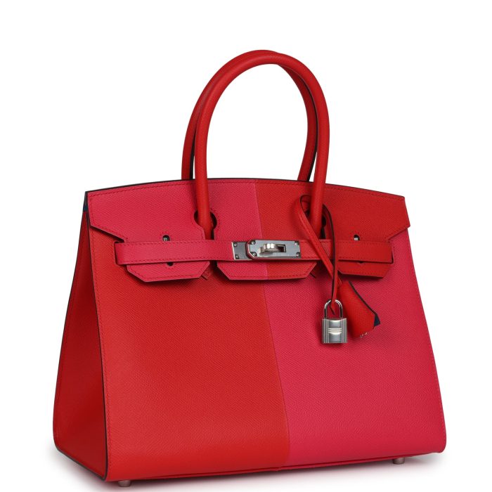 Handmade Bag HCBS 30 Rouge De Coeur and Rose Extreme Epsom Palladium Hardware - 图片 2