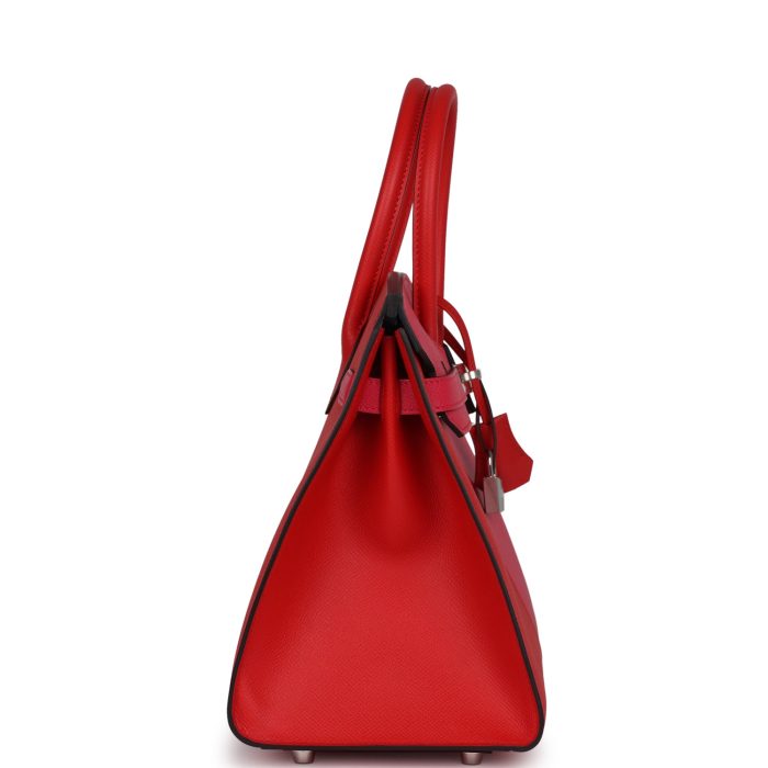 Handmade Bag HCBS 30 Rouge De Coeur and Rose Extreme Epsom Palladium Hardware - 图片 3