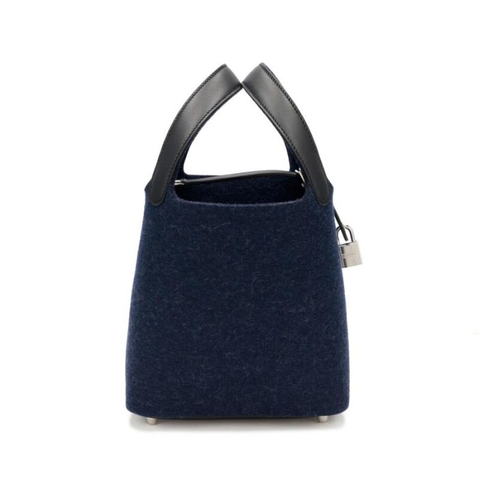 Handmade HPL 18 Bleu Nuit Feutre Wool and Black Swift PM Palladium Hardware - 图片 3