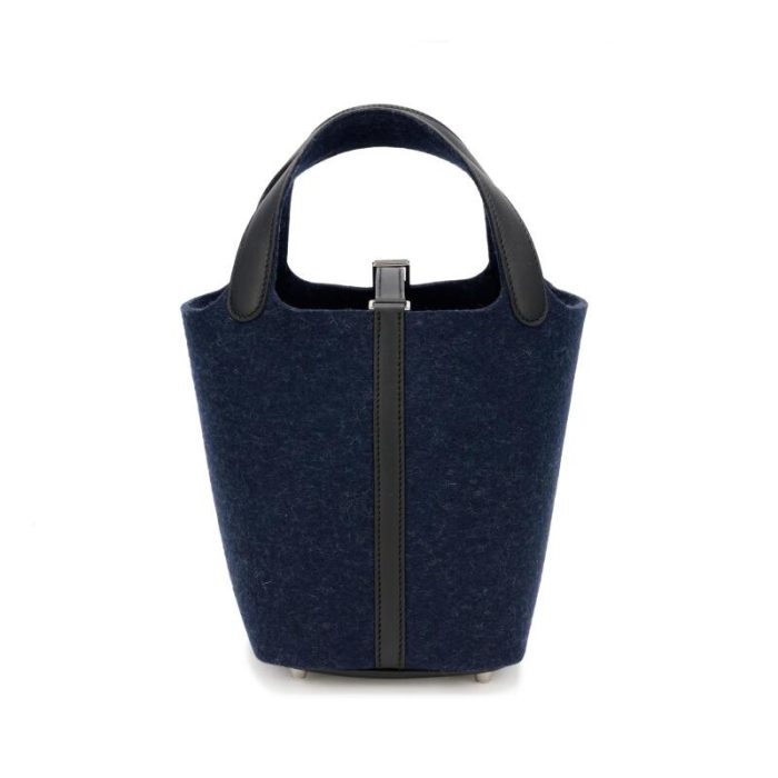 Handmade HPL 18 Bleu Nuit Feutre Wool and Black Swift PM Palladium Hardware - 图片 4