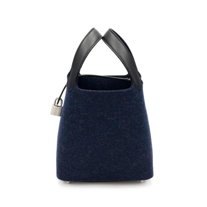 Handmade HPL 18 Bleu Nuit Feutre Wool and Black Swift PM Palladium Hardware - 图片 5
