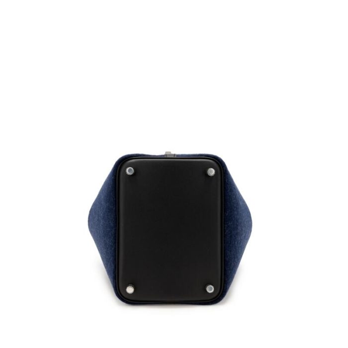 Handmade HPL 18 Bleu Nuit Feutre Wool and Black Swift PM Palladium Hardware - 图片 6