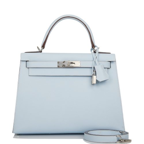 Handmade HKS 28 Bleu Brume Epsom Palladium Hardware