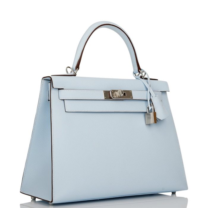 Handmade HKS 28 Bleu Brume Epsom Palladium Hardware - 图片 2