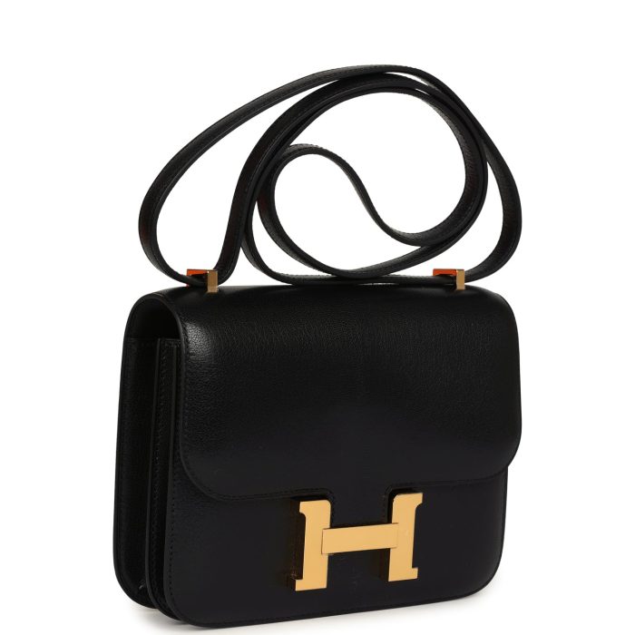 Handmade Bag HC 18 Black Chevre Chamkila Gold Hardware - 图片 2